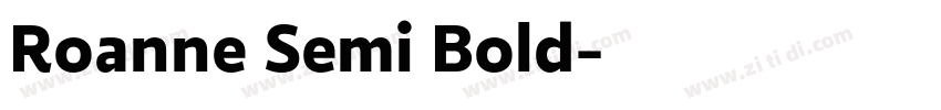 Roanne Semi Bold字体转换